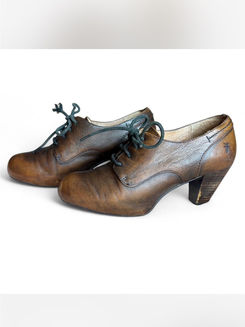 Frye Lois Oxford Brown Leather Lace-Up boots - Picture 2 of 8